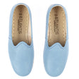 Men's Leather Sky Blue Slip On Shoes