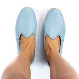 Men's Sky Blue Slip On Shoes