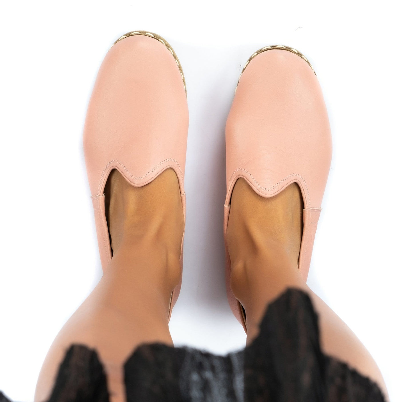 Men's Powder Pink Slip On Shoes