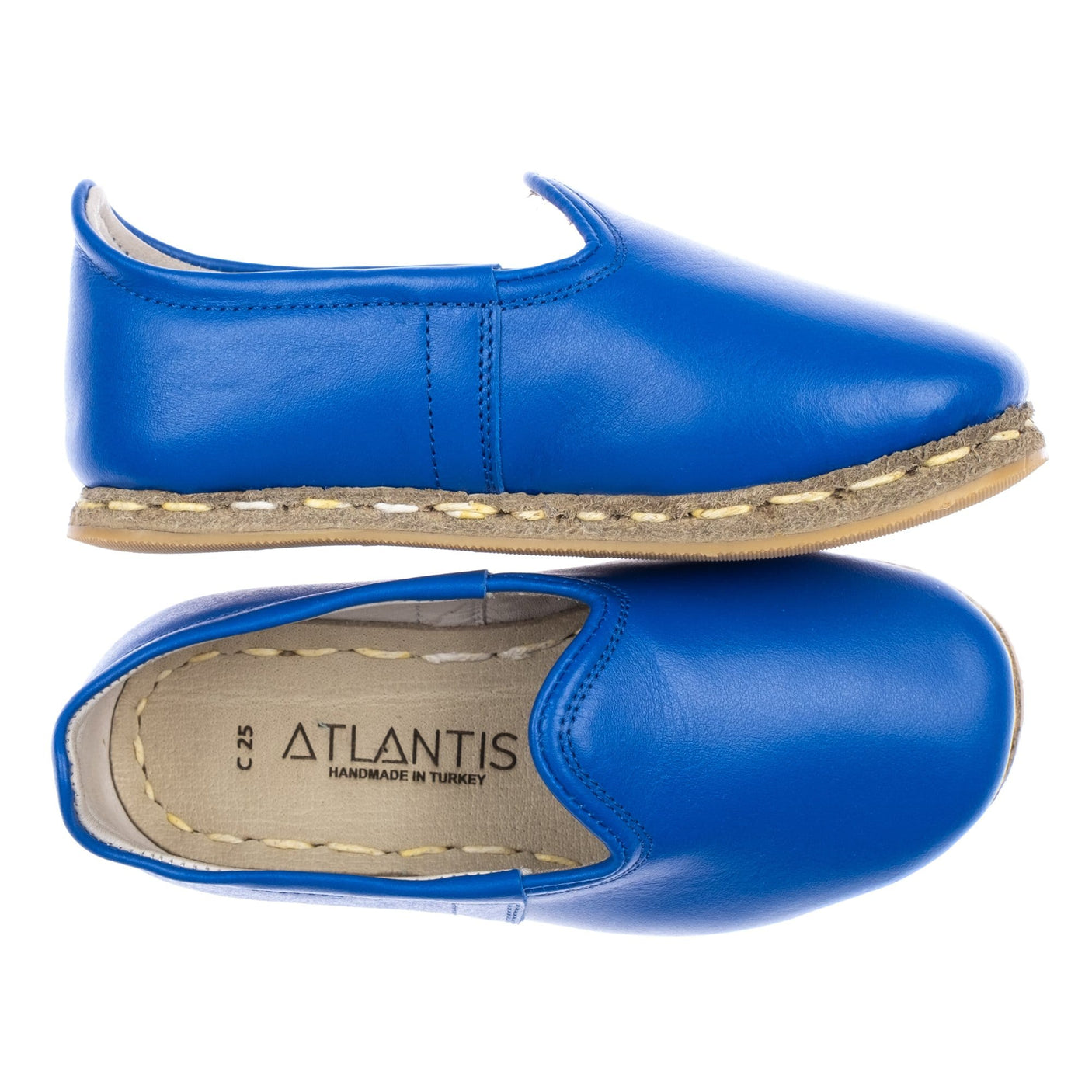 Kids Blue Leather Shoes