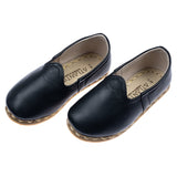 Kids Black Leather Shoes
