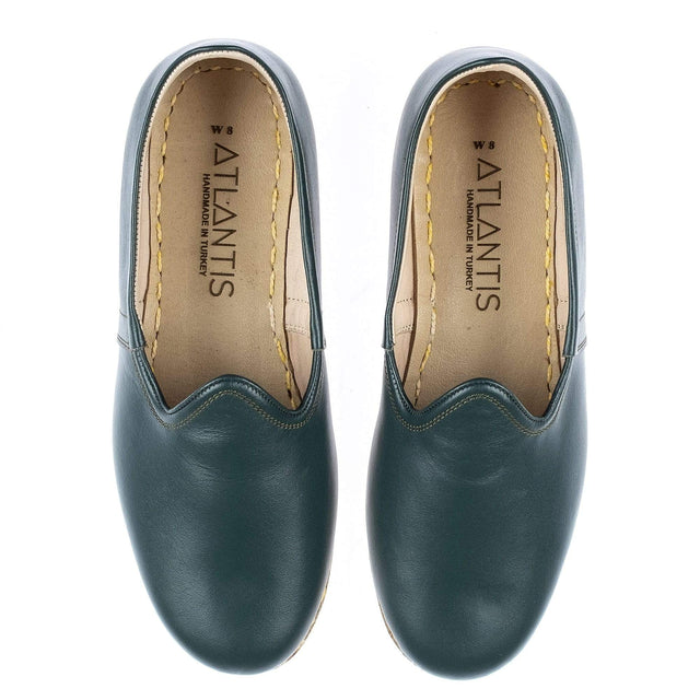 Yemeni Kadın Bottle Green Slip On Ayakkabı