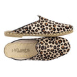 Women's Leopard Leather Slippers