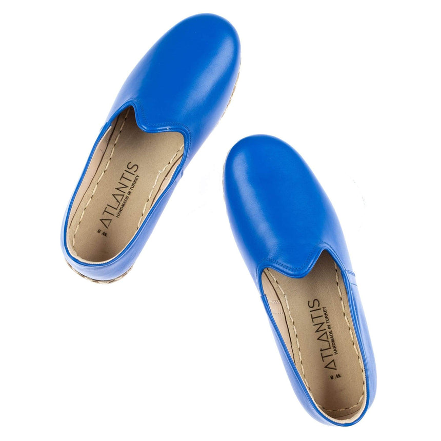 Blaue Slip-On-Schuhe für Damen