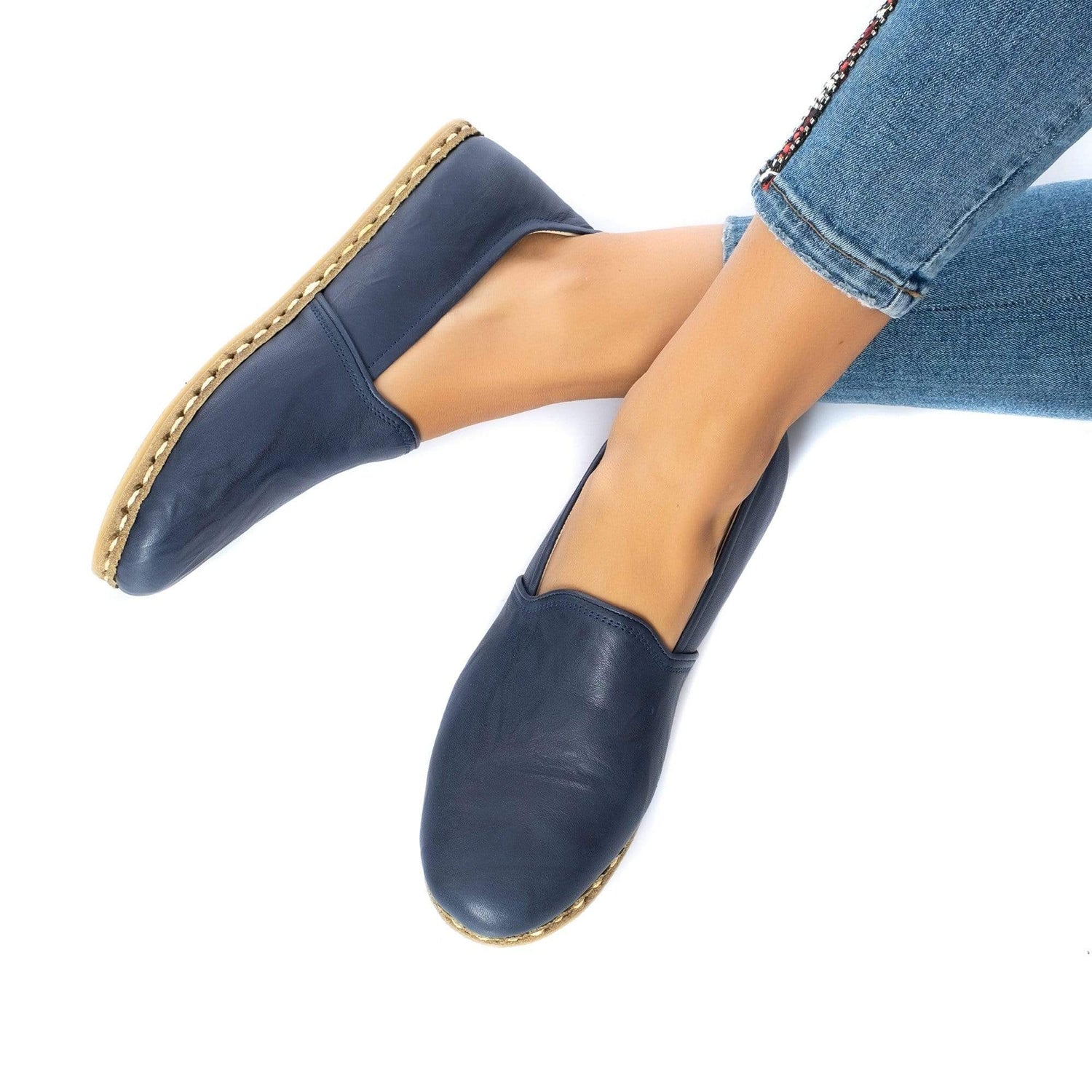 Clearance - Women's Navy Slip On Shoes