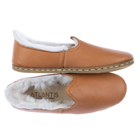 Women's Coconut Leather Shearlings Loafers