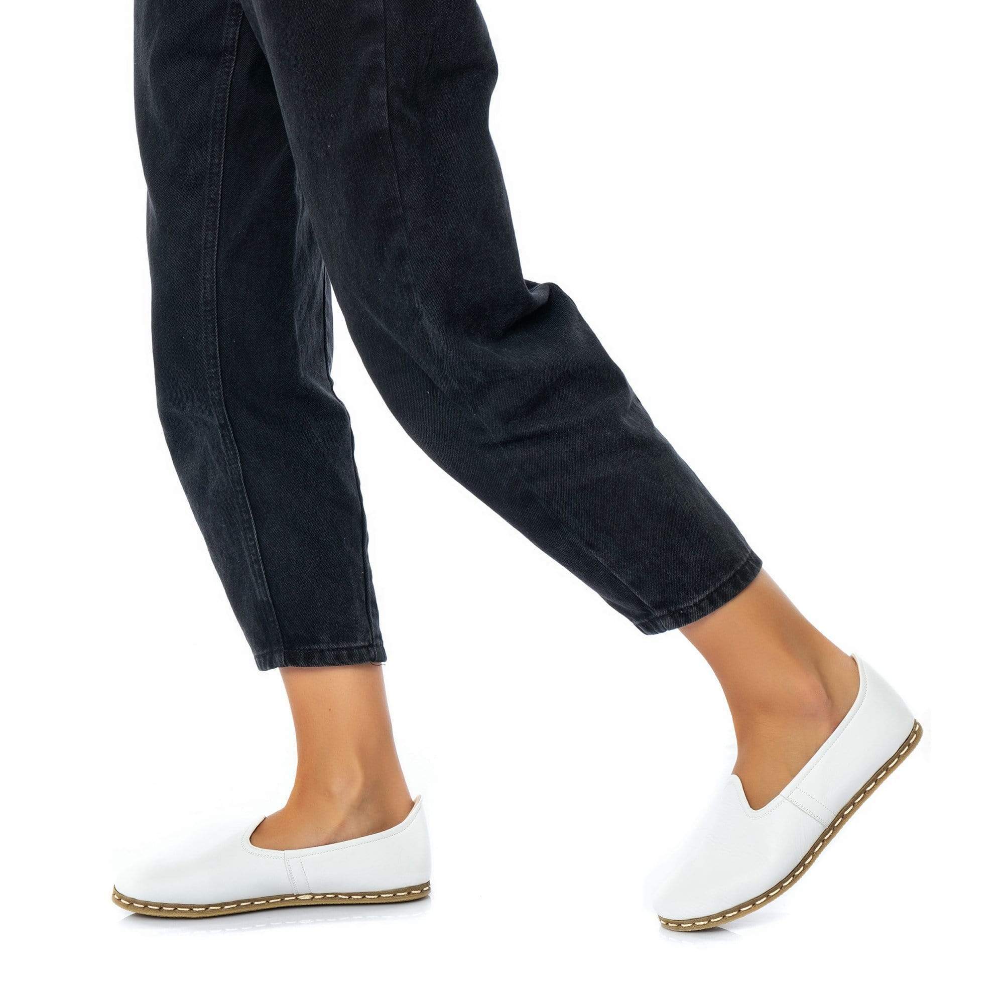 Women's White Slip On Shoes